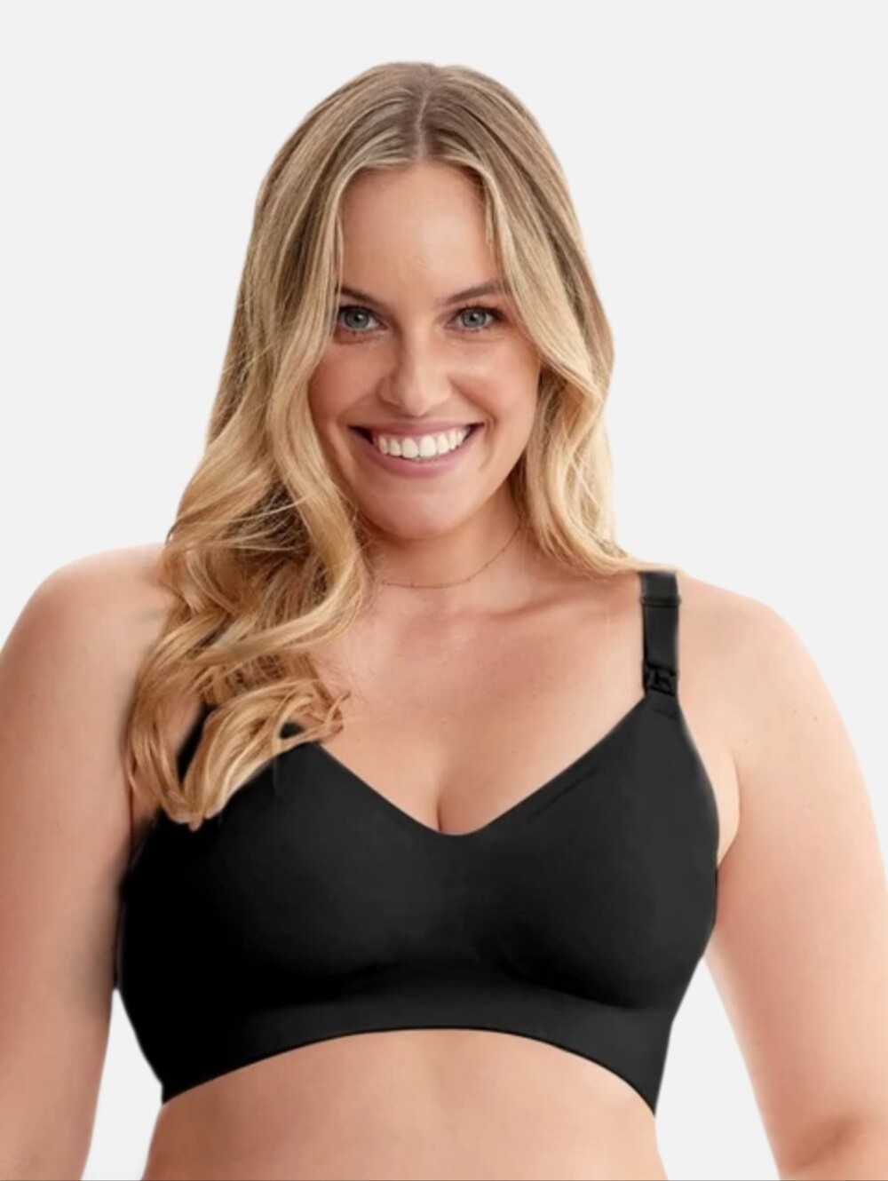 Momcozy Black Size Medium Ultra Soft Seamless Nursing Bra YN21
